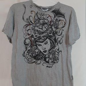 Vintage Sure Graphic Tee Distressed Retro Y2K Grunge Hand Embossed